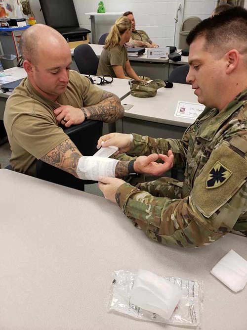 US Army Medical Care Person in Charge.