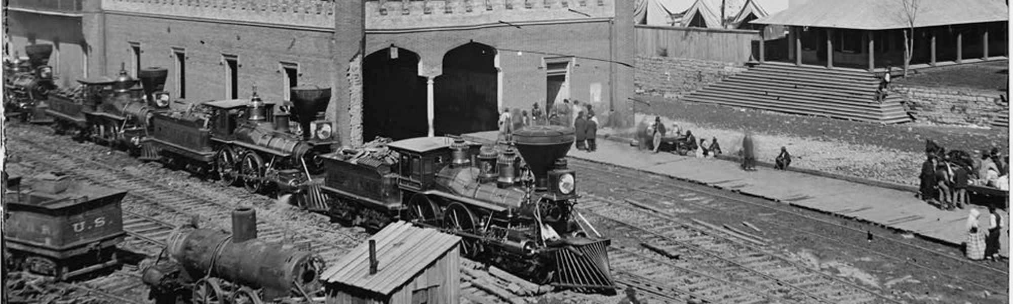Nashville, Tenn. Railyard during the Civil War.