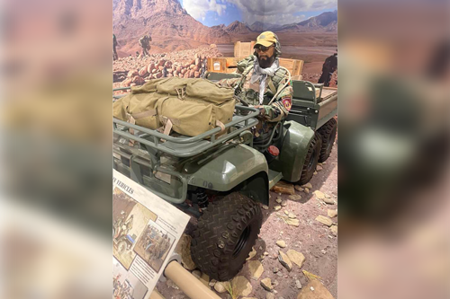 A M-Gator, a militarized version of the John Deere all-terrain vehicle Gator vehicles. In the early stages of Operation Enduring Freedom, M- Gators would see heavy service in Afghanistan.  This M-Gator is part of the artifact collection of the U.S. Army Transportation Museum.