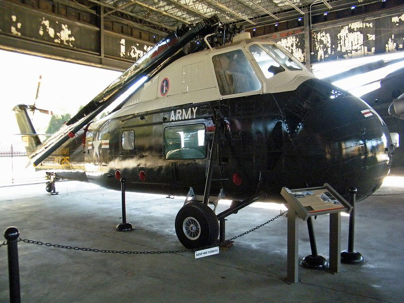 The VH-34C Choctaw President helicopter operated by the Army as part of the initial Presidential Helicopter Support Detachment in the 1950s and 1960s. 