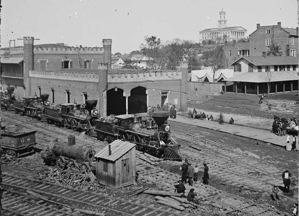Railroad Hup at Nashville, Tennessee during the Civil War.