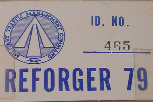 A Military Traffic Management Command (MTMC) identification card used by Roger Heath during the conduct of REFORGER 79.  REFORGERS were exercises testing the rapid deployment of U.S. Forces from the United States to Europe.  Part of the artifact collection of the U.S. Army Transportation Museum.