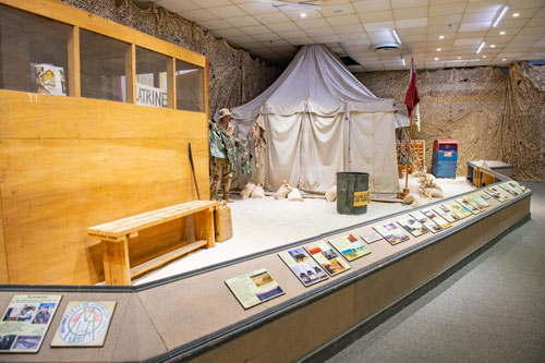The Desert Shield/Desert Storm exhibit at the U.S. Army Transportation Museum.  