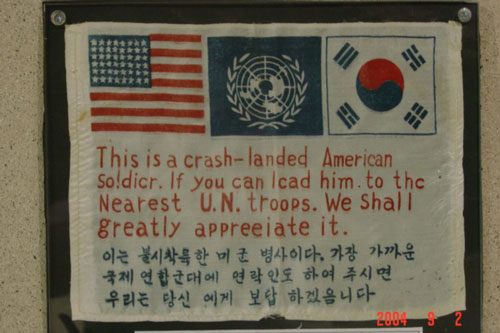 152KB	A “BloodChit” or safe conduct pass that was issued to aircrews in Korea to help assist them in returning to friendly lines in case they crashed.  Part of the collection of the U.S. Army Transportation Museum.