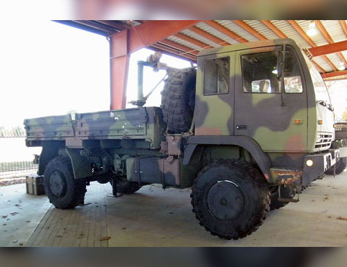XM1078 Cargo Truck was a pre—production model of the future Light Medium Tactical Vehicle, or LMTV, produced in 1985.  The vehicle was developed to replace the M44 ‘Deuce and a Half’ truck.