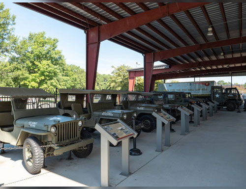 The “Jeep” lineup at the U.S. Army Transportation Museum.