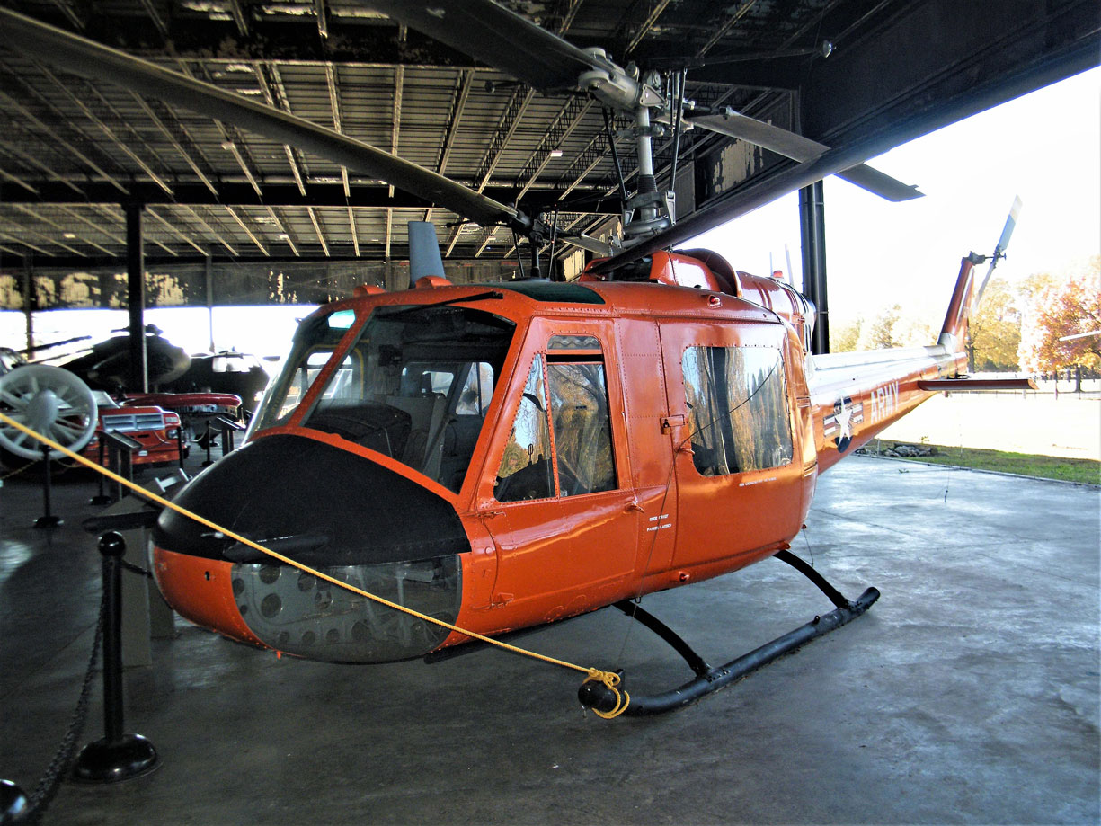 UH—18 helicopter on display at the U.S. Army Transportation Museum. U.S. Army Transportation Museuum Photo.