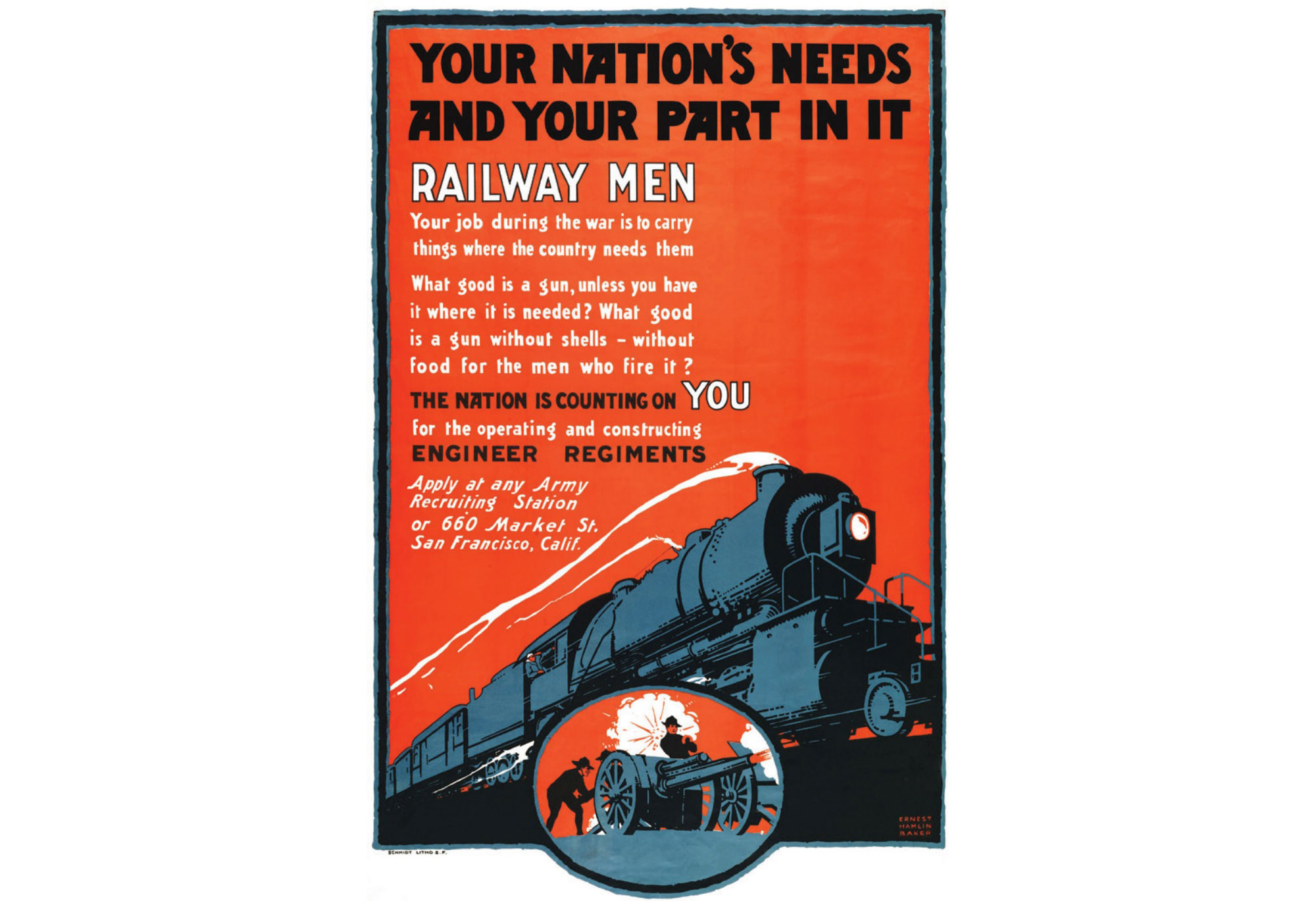 Advertisement about the need for railway men.