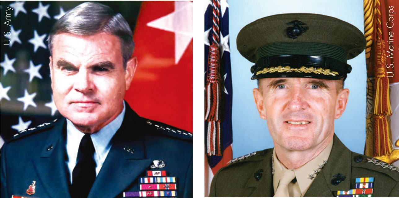 Rightside photo General Peay, Leftside photo General Neal.