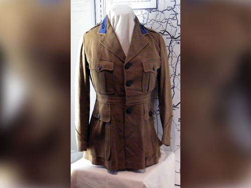 A Coat of a Noncommissioned Officers from the Women's Motor Corps of America on display at the TC Museum.