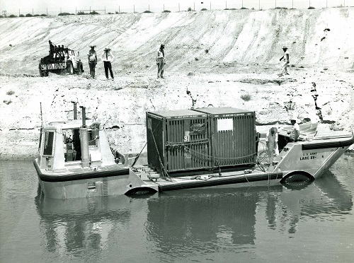 LARC XV in the water caring cargo.