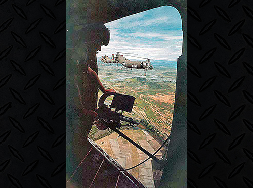 A gunner view from inside the Shawnee.