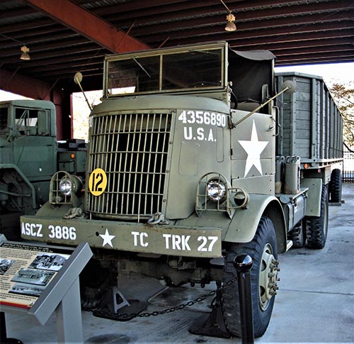 Front view of the tractor and trailer.