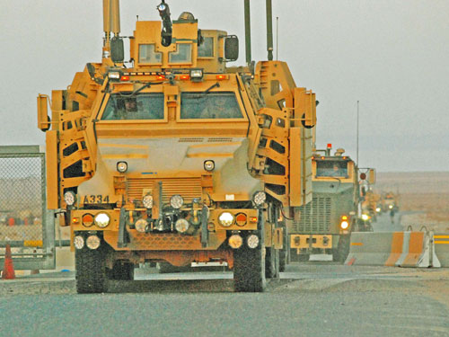 MRAP leading a convoy.