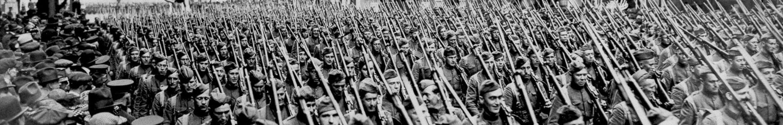 WWI AEF marching in a parade.