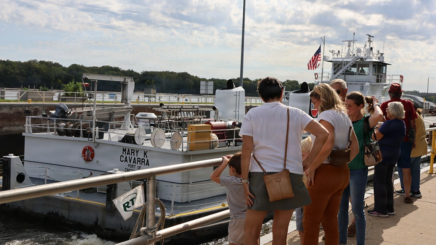 Lock and Dam 7 open house in La Crescent, Minnesota.