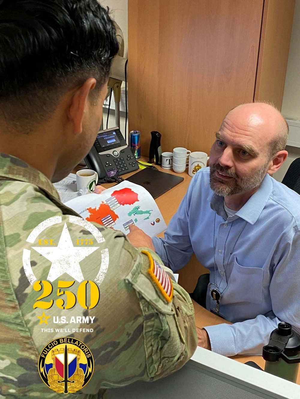 Photo By Cameron Porter | Tyler Nemchick is the transportation program manager at the 405th Army Field Support Brigade’s Support Operations Directorate. He’s starting administrative leave this month and retiring later this year with almost 30 years of service as an Army civilian employee. He said he gets emotional just thinking about it. “The Army has been the best part of my life. Great leaders, great people and great missions. Retiring on the very year the Army celebrates its 250th birthday is really special. Happy 250th birthday, U.S. Army!” he said.