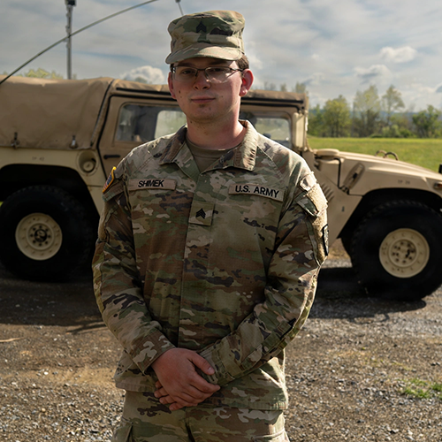 U.S. Army Sgt. David Shimek, a human resources specialist.