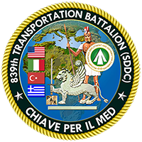 Image of the Transportation Corps Distinguished Large Unit Crest of the year 2021.