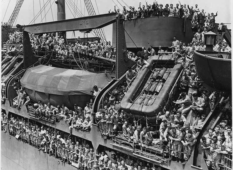 U.S. Amry transported upon  the USS Gen. Harry Truman. 