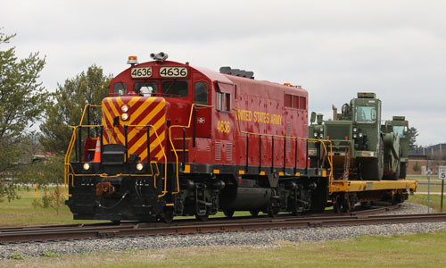 Transportation Corps railroad engine.