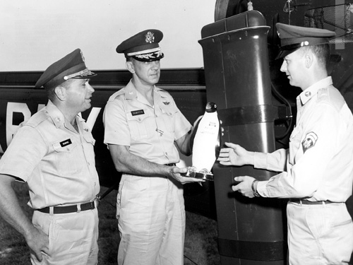 Adelie the Penguin being transfered to the unit returning to Fort Eustis, VA.